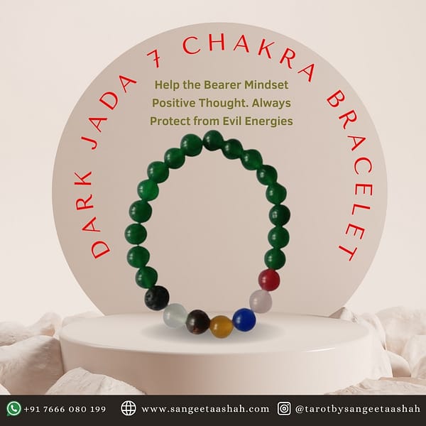 Dark Jade 7 Chakra Bracelet