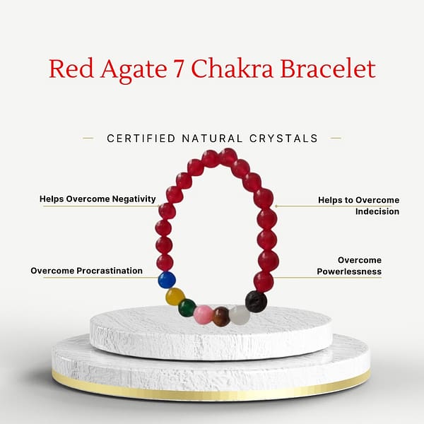 Red Agate 7 Chakra Bracelet