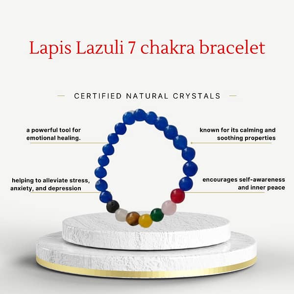 Lapis Lazuli 7 Chakra Bracelet